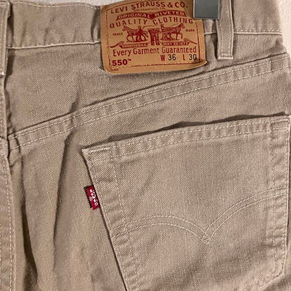 Vintage 90s Tan Levi’s 550 Denim‎ Pants Relaxed Fit - Picture 5 of 5